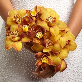 Букет невесты «Золотая орхидея»