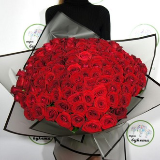 101 красная роза (Premium) 60 см