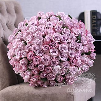 101 пурпурная роза (Premium) 60 см